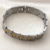 Pulsera Solida 03.114.0321.1.08 Acero Inoxidable, Pulido, Dos Tonos (14 MM Thickness, 8 Inches Length)