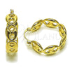 Argolla Mediana 02.428.0063.30 Oro Laminado, Diseño de Puff Mariner, Pulido, Tono Dorado