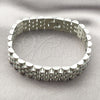 Pulsera Solida 03.435.0008.08 Acero Inoxidable, Pulido, Tono Plateado (15 MM Thickness, 9 Inches Length)