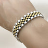 Pulsera Solida 03.435.0008.1.08 Acero Inoxidable, Pulido, Dos Tonos (15 MM Thickness, 9 Inches Length)
