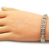 Pulsera Tennis 03.283.0535.07 Oro Laminado, con Zirconia Cubica Blanca, Pulido, Dorado