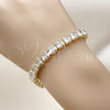 Pulsera Tennis 03.283.0538.07 Oro Laminado, con Blanca Zirconia Cubica, Pulido, Tono Dorado (Thickness, 7 Inches Length)