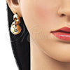 Arete Dormilona 02.213.0852 Oro Laminado, Diseño de Bola y Hueco, Pulido, Tono Dorado