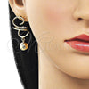 Arete Colgante 02.213.0853 Oro Laminado, Diseño de Bola, Pulido, Tono Dorado