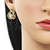 Arete Dormilona 02.213.0857 Oro Laminado, Diseño de Bola, Pulido, Tono Dorado