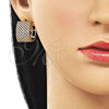 Argolla Huggie 02.283.0321.22 Oro Laminado, con Blanca Zirconia Cubica, Pulido, Tono Dorado