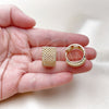 Argolla Huggie 02.283.0321.22 Oro Laminado, con Blanca Zirconia Cubica, Pulido, Tono Dorado