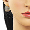 Argolla Huggie 02.283.0322.20 Oro Laminado, con Blanca Zirconia Cubica, Pulido, Tono Dorado