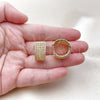 Argolla Huggie 02.283.0322.20 Oro Laminado, con Blanca Zirconia Cubica, Pulido, Tono Dorado