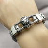 Pulsera Elegante 03.439.0003.09 Acero Inoxidable, Diseño de Leon y Square Franco, Pulido, Tono Plateado (Thickness, 9 Inches Length)