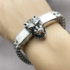 Pulsera Elegante 03.439.0004.09 Acero Inoxidable, Diseño de Leon, Pulido, Tono Plateado (12 MM Thickness, 9 Inches Length)
