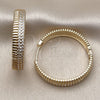 Argolla Huggie 02.204.0075.40 Oro Laminado, con Blanca Zirconia Cubica, Pulido, Tono Dorado