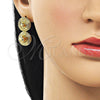 Arete Dormilona 02.282.0087 Oro Laminado, Diseño de Bola, Pulido, Tono Dorado