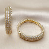 Argolla Huggie 02.283.0342.35 Oro Laminado, con Blanca Zirconia Cubica, Pulido, Tono Dorado