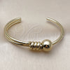Aro Individual 07.213.0019 Oro Laminado, Diseño de Bola, Pulido, Tono Dorado (12 MM Thickness, One size fits all)