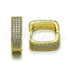 Argolla Huggie 02.266.0050.20 Oro Laminado, con Blanca Zirconia Cubica, Pulido, Tono Dorado