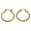 Argolla Pequeña 02.170.0296.1.25 Oro Laminado, Diamantado, Tono Dorado