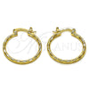 Argolla Pequeña 02.168.0037.25 Oro Laminado, Diamantado, Tono Dorado