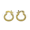 Argolla Pequeña 02.170.0573.15 Oro Laminado, Diamantado, Tono Dorado