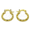 Argolla Pequeña 02.170.0577.20 Oro Laminado, Diamantado, Tono Dorado