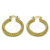 Argolla Mediana 02.170.0242.30 Oro Laminado, Diamantado, Tono Dorado