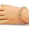 Aro Individual 07.282.0058 Oro Laminado, Diseño de Torcido, Pulido, Tono Dorado (06 MM Thickness, One size fits all)