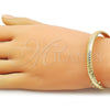 Aro Individual 07.282.0063.04 Oro Laminado, Diseño de Hueco, Diamantado, Tono Dorado (Thickness, Size 4 (2.25 Diameter))