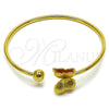 Aro Individual 07.282.0067 Oro Laminado, Diseño de Mariposa y Bola, Pulido, Tono Dorado (Thickness, One size fits all)