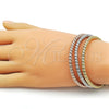 Aro Trio 07.282.0071 Oro Laminado, Diseño de Torcido, Mate, Tres Tonos (Thickness, One size fits all)