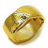 Aro Individual 07.307.0065.05 Oro Laminado, Diseño de Disco, Diamantado, Tono Dorado (30 MM Thickness, Size 5 (2.50 Diameter))