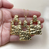 Juego de Arete y Dije de Adulto 10.379.0099 Oro Laminado, Diseño de Candado, Pulido, Tono Dorado
