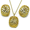 Juego de Arete y Dije de Adulto 10.379.0105 Oro Laminado, Pulido, Tono Dorado