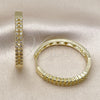 Argolla Huggie 02.237.0039.35 Oro Laminado, con Blanca Zirconia Cubica, Pulido, Tono Dorado