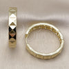 Argolla Huggie 02.237.0048.35 Oro Laminado, Diamantado, Tono Dorado