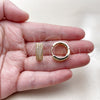 Argolla Huggie 02.266.0074.18 Oro Laminado, con Blanca Zirconia Cubica, Pulido, Tono Dorado