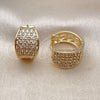 Argolla Huggie 02.283.0360.16 Oro Laminado, con Blanca Zirconia Cubica, Pulido, Tono Dorado