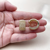Argolla Huggie 02.283.0364.20 Oro Laminado, con Blanca Zirconia Cubica, Pulido, Tono Dorado