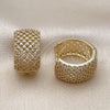 Argolla Huggie 02.283.0364.20 Oro Laminado, con Blanca Zirconia Cubica, Pulido, Tono Dorado