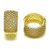 Argolla Huggie 02.283.0364.20 Oro Laminado, con Blanca Zirconia Cubica, Pulido, Tono Dorado