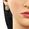 Argolla Huggie 02.283.0367.15 Oro Laminado, con Blanca Zirconia Cubica, Pulido, Tono Dorado