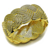 Aro Individual 07.215.0021.05 Oro Laminado, Diseño de Torcido, Diamantado, Tono Dorado (30 MM Thickness, Size 5 (2.50 Diameter))