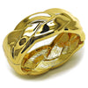 Aro Individual 07.215.0033.05 Oro Laminado, Diseño de Torcido, Pulido, Tono Dorado (25 MM Thickness, Size 5 (2.50 Diameter))