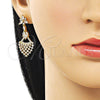 Arete Largo 02.282.0106 Oro Laminado, Pulido, Tono Dorado