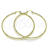 Argolla Extra Grande 02.213.0885.70 Oro Laminado, Diamantado, Tono Dorado