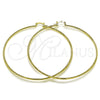 Argolla Extra Grande 02.168.0036.80 Oro Laminado, Diamantado, Tono Dorado