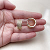Argolla Huggie 02.283.0376.20 Oro Laminado, Diseño de Gota, con Blanca Zirconia Cubica, Pulido, Tono Dorado