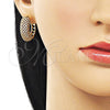 Argolla Huggie 02.283.0377.25 Oro Laminado, Diseño de Corazón, con Blanca Zirconia Cubica, Pulido, Tono Dorado