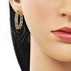 Argolla Huggie 02.237.0061.25 Oro Laminado, con Blanca Zirconia Cubica, Pulido, Tono Dorado