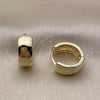 Argolla Huggie 02.213.0584.14 Oro Laminado, Pulido, Tono Dorado