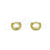Argolla Huggie 02.213.0893.10 Oro Laminado, Diseño de Bola, Pulido, Tono Dorado